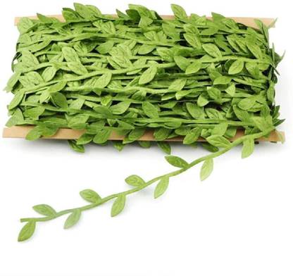 DECORANSE Green Leaves Ribbon Accessories Green Iris Artificial Flower