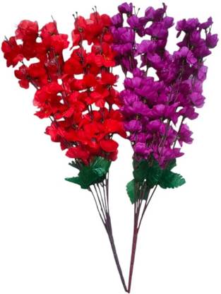 FSK Red, Purple Orchids Artificial Flower