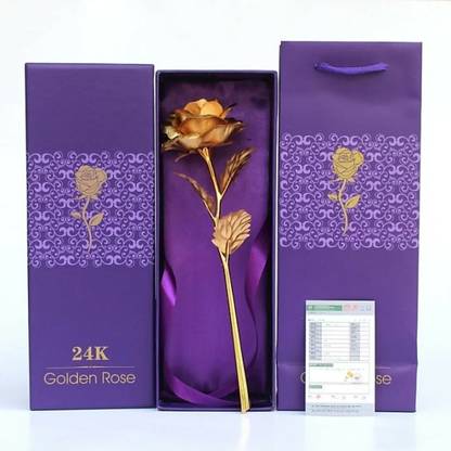 Case Creation GOLD PLATED Gold Rose Artificial Flower