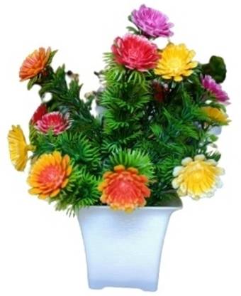 SMT ROYAL SMT ROYAL Multicolor Wild Flower Artificial Flower  with Pot