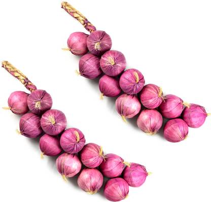 CRYSTU Artificial Hanging Onion Vegetables For Home Decoration, Table Decoration Artificial Fruit