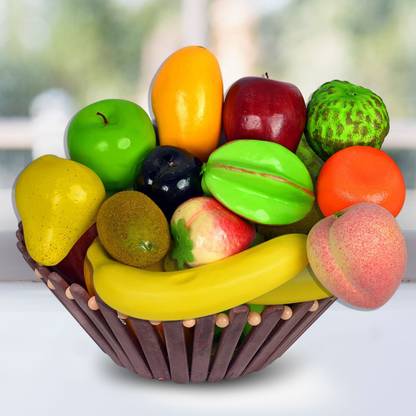 REIKI CRYSTAL PRODUCTS Mix Artificial Fruits Banana, Mango, Orange, Apple, Pear, Peach, Kiwi, Custard Apple, Carambola, Strawberry Home Decoration Items Set Artificial Fruit
