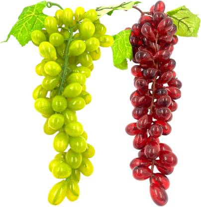 ZarSaaA Artificial Grapes Red and Green Color Artificial Fruit