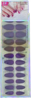 BUKU Artificial fake nails Model: GS-08, Set of 24pcs, Matte finished nails set "Get main image color"