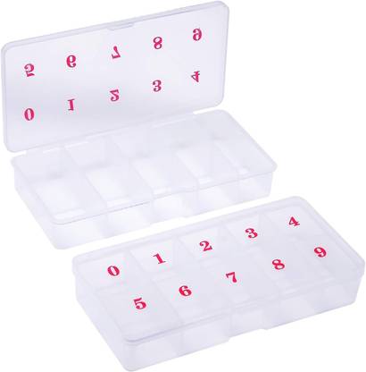 Cameleon Nails Tip Box Empty Space Box For Nail Tips Storage Box Clear