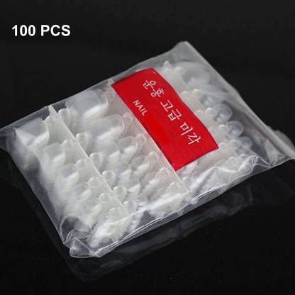 LikeUp Nail Extensions/Tips, Nail 100 pieces of false toenails in Clear/Transparent