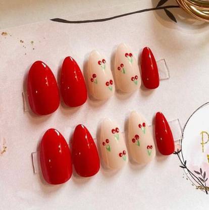 AMOK STORE acrylic nails, all hand made nail design nail set Multicolor