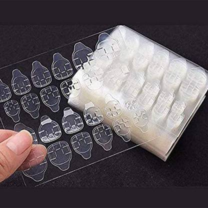 KIRA Double-side Glue Nail Sticker Adhesive Flexible Fake Nail Tips , Transparent