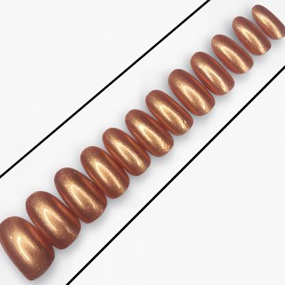 Shhagan Oval Chrome Artificial Press on Nails 290 Multicolor