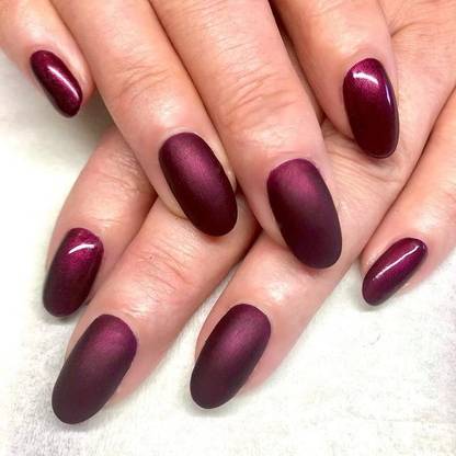 Shhagan Velvet Matte Designer Artificial Press-on-Nails with Glue 565 Multicolor