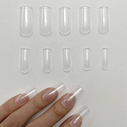 business venture 30 PC/Set Natural Transparent with glue transparent with Glue and nail File transperant
