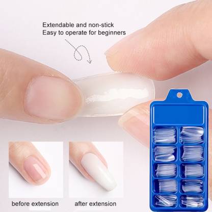 winry False reuseable transparent nails for womans and girls TRANSPARENT