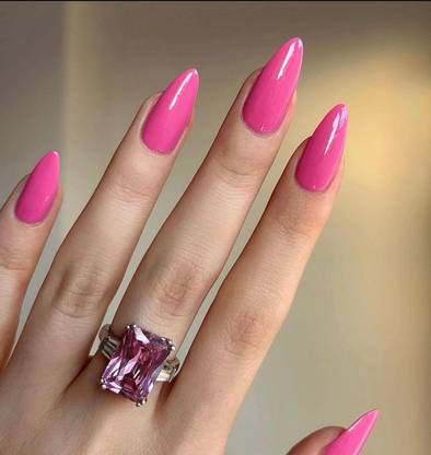 AMOK STORE shinny nail set handmade design artificial nail tip272 MULTICOLOR