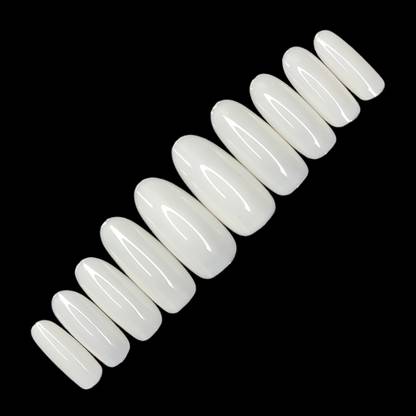 Shhagan 10 Pcs high quality nails extension plain unpainted press on nails long oval Natural