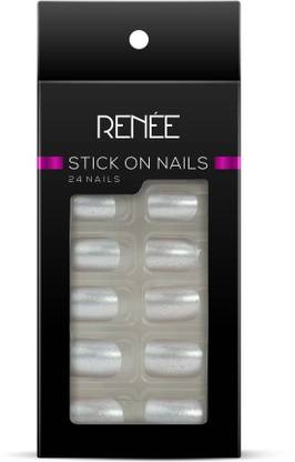 Renee Stick On Nails - MN 01 Silver