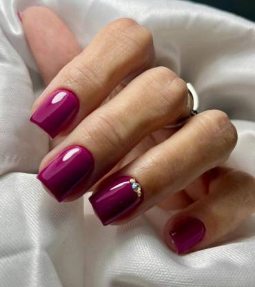 AMOK STORE Press on nail for women's, nail set, false nail tip, nail with glue09 MEHROON