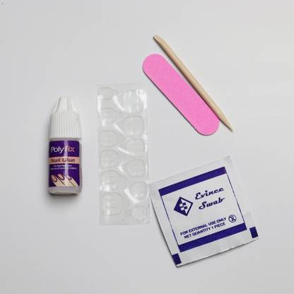 BEROMT FALSE NAILS APPLICATION KIT- VALUE SET OF 5 NAIL TOOLS multi color