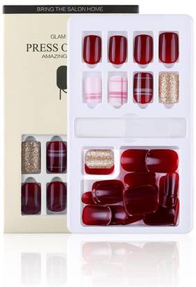 SYGA FakeNails-F635-19- Maroon