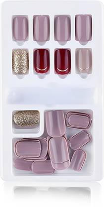 SYGA FakeNails-F635-14- blushing dark pink