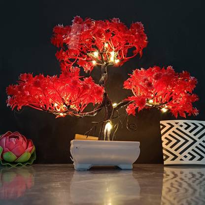 Handybee LED Artificial Tree Pot for Office, Room Decor Bonsai Artificial Plant with Pot Bonsai Artificial Plant  with Pot