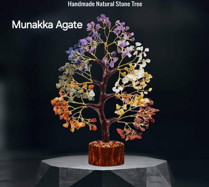 Munakka agate Seven chakra tree Bonsai Artificial Plant