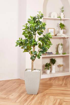 ARICKDECOR Artificial Fiddle Leaf Fig Tree Artificial Plants for Home Decor with Pot Bonsai Wild Artificial Plant  with Pot