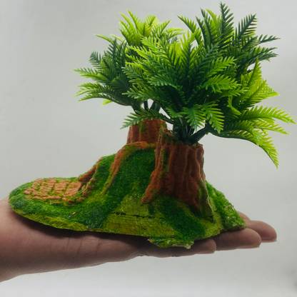 GoldFish Solutions RAKAKART-beautifully designed cave with cute rabbits Wild Artificial Plant