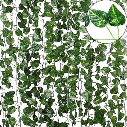 Tdas Artificial leaves garland for home decor Each STRING 2 METER long (6 PCS) Artificial Plant