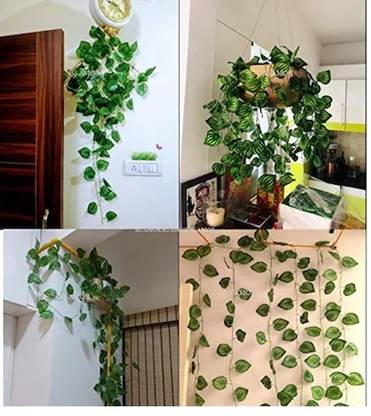 tosim Artificial Money Plant Leaf Creeper home, Balcony Decoration(pack of 12) Artificial Plant