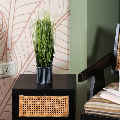 The Artment Onion GrassVine Artificial Plant with Pot Set of 1 Wild Artificial Plant  with Pot
