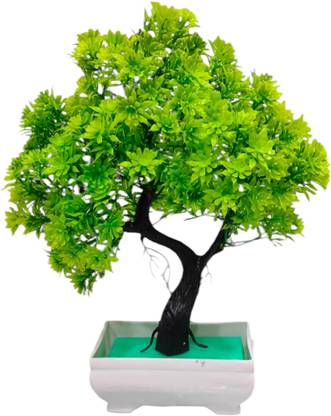 DIYANK Artificial green trees plant for dinning table, bedroom etc. Bonsai Wild Artificial Plant  with Pot