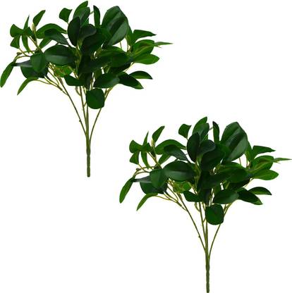 fancymart artificial rubber plant bunch set of 2 without pot Artificial Plant