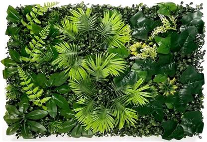 Kayra Decor Artificial Leafs & Grass Vertical Mat for Wall and Garden Decoration Artificial Plant