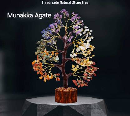 Munakka agate Seven Chakra Tree Bonsai Artificial Plant