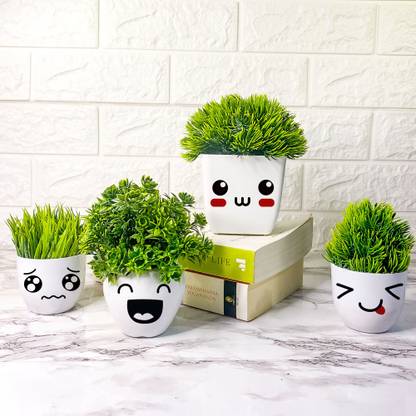 Kawai Homes Artificial Interior Decoration for Wall Shelves and Kitchen Decore Bonsai Artificial Plant  with Pot