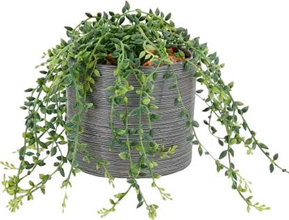 anko Natural looking Artificial Plant in Grey Ceramic Pot Artificial Plant  with Pot