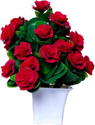 Flipkart SmartBuy Artificial Flower with Pot Red Daisy Artificial Flower