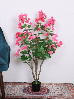 ARICKDECOR 3.6Ft Artificial Bougainvillea Tree, Faux Silk Flower Bonsai Artificial Plant  with Pot