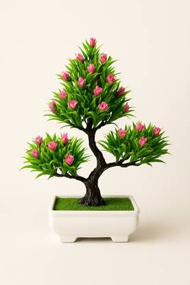 plantworld Artificial Plant Bonsai Wild Artificial Plant  with Pot
