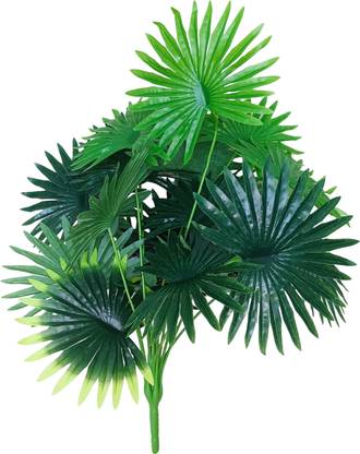 CRAFTORY Artificial Real Touch Fan Palm Plant without Pot for Home Decoration Bonsai Artificial Plant