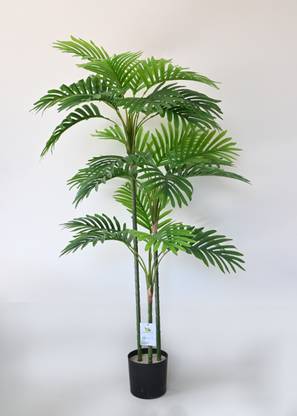 blooming floret Artificial Areca Palm Plant With Pot | 3 Stems Having 27 Leaves Artificial Plant  with Pot