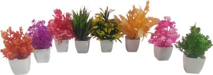 soniandsons collection Ytc Pot (15 cm, Green) Bonsai Wild Artificial Plant  with Pot
