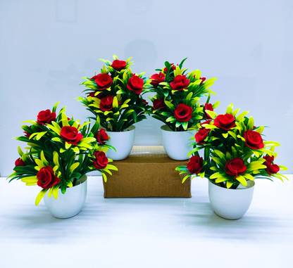 ADIRSA Artificial Plants With Pot/Vase For Home Decoration Bonsai Bonsai Wild Artificial Plant  with Pot