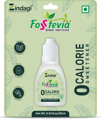 Zindagi FosStevia Sugar Liquid |100% Pure Stevia Leaves Extract |Diabetic Friendly Sweetener