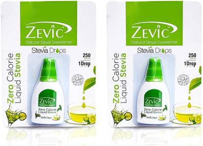 Zevic Zero Calorie Stevia Drops | Made with Stevia Extracts | Ideal for People Managing Weight | Healthy Substitute for Sugar, Honey & Other Sweetener