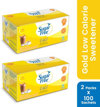 Sugar free Gold, 100 Sachet (Pack of 2) | India No.1 Sweetner| Sweet like Sugar Sweetener