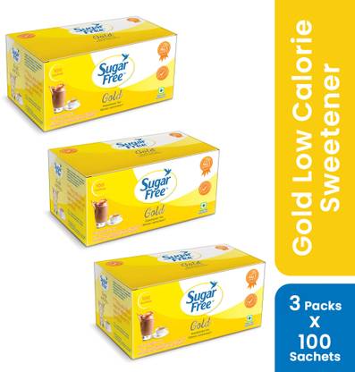 Sugar free Gold, 100 Sachet (Pack of 2) | India No.1 Sweetner| Sweet like Sugar Sweetener
