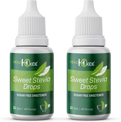 HEALTHOXIDE Stevia Drops | 20 ml | Natural Sugar Free Sweetner | 400 Servings Sweetener