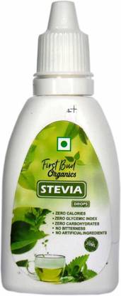 First Bud Organics Stevia Drops Liquid - 20 ml | 400 servings | Keto Diet | Zero Glycemic Index Sweetener