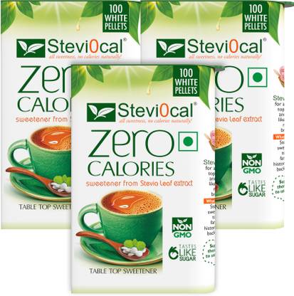 steviocal White Pallets Pack of 3 - 100 Nos Sweetener